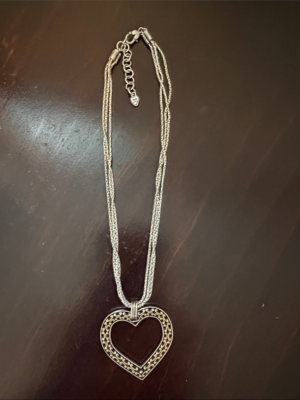 Brighton Silver Heart Filigree Pendant Necklace - Picture 5 of 5